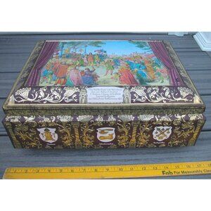 Vintage 1991 Otto Smidt West Germany Hinged Metal Cookie Box/Container